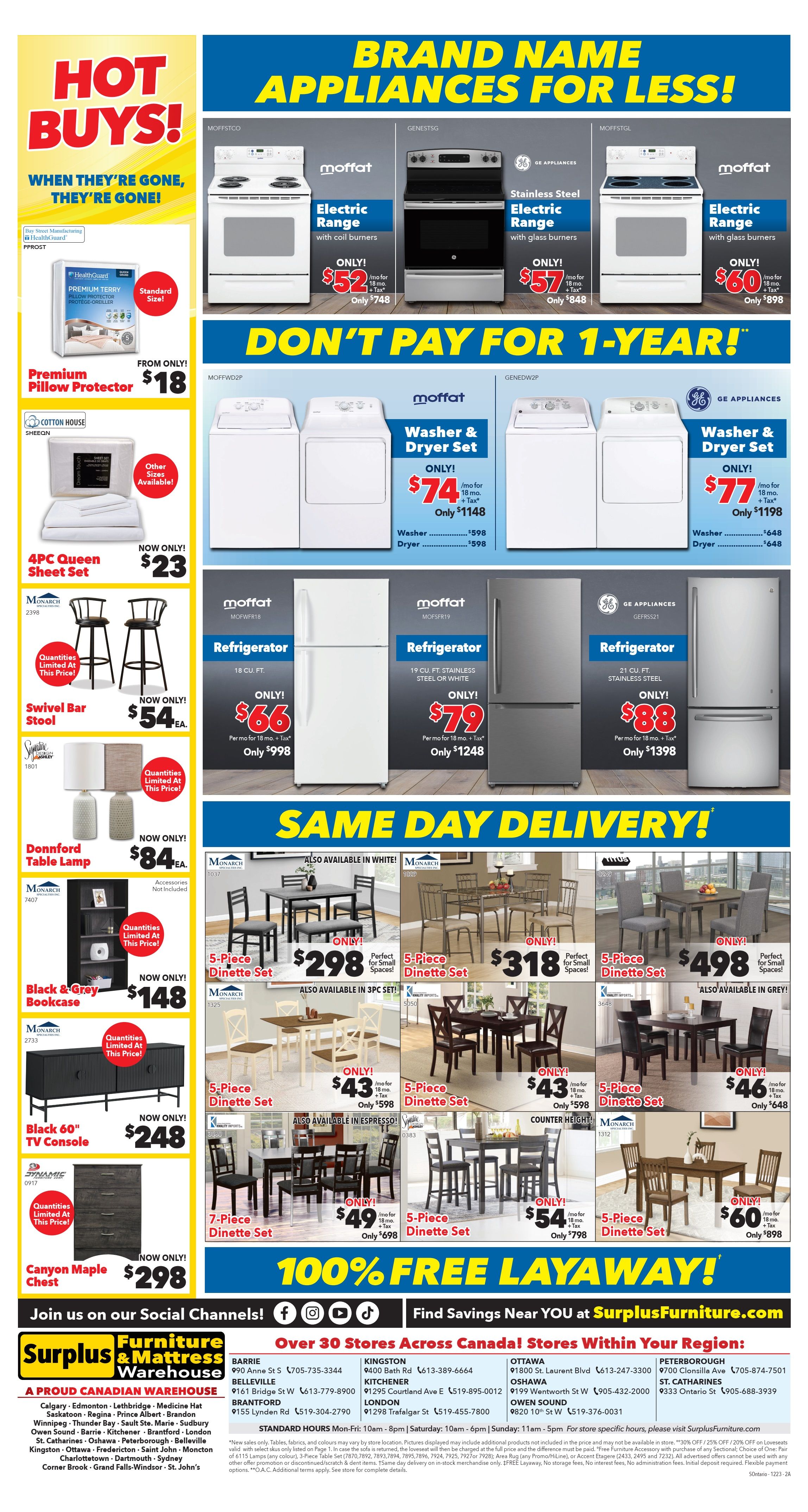 Surplus Furniture & Mattress Warehouse (ON) Flyer December 18 to 31