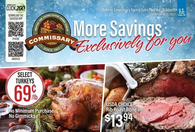 Commissary Weekly Ad Flyer Specials December 18 to December 31, 2023