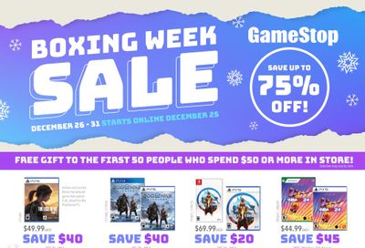 GameStop Boxing Week Flyer December 25 to 31