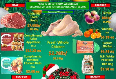 St. Mary's Supermarket Flyer December 20 to 26