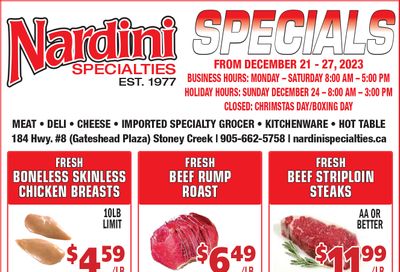 Nardini Specialties Flyer December 21 to 27