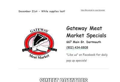 Gateway Meat Market Flyer December 21 to 27