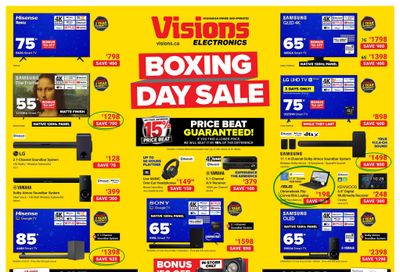 Visions Electronics Boxing Day Sale Flyer December 22 to 28