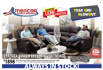American Furniture Warehouse (AZ, CO, TX) Weekly Ad Flyer Specials December 17 to January 7, 2024