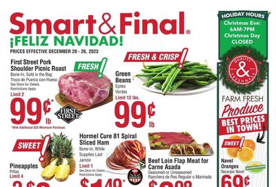 Smart & Final (CA) Weekly Ad Flyer Specials December 20 to December 26, 2023