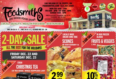Foodsmiths Flyer December 21 to 28