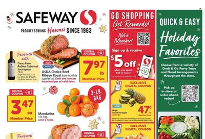 Safeway (HI) Weekly Ad Flyer Specials December 20 to December 26, 2023