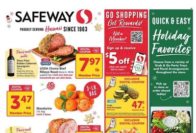 Safeway (HI) Weekly Ad Flyer Specials December 20 to December 26, 2023