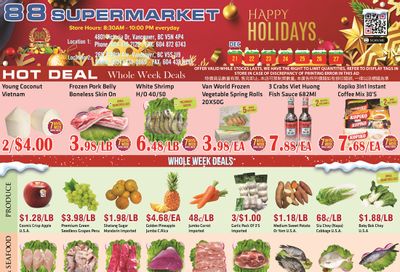 88 Supermarket Flyer December 21 to 27