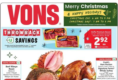 Vons (CA) Weekly Ad Flyer Specials December 20 to December 26, 2023