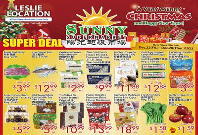 Sunny Supermarket (Leslie) Flyer December 22 to 28