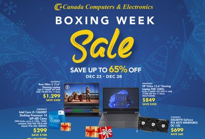 Canada Computers Boxing Week Flyer December 23 to 28