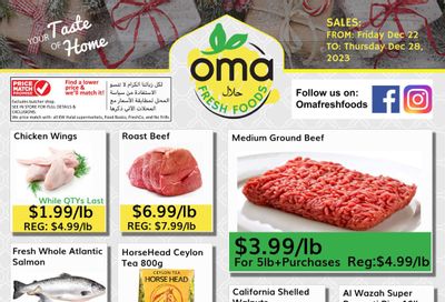 Oma Fresh Foods Flyer December 22 to 28