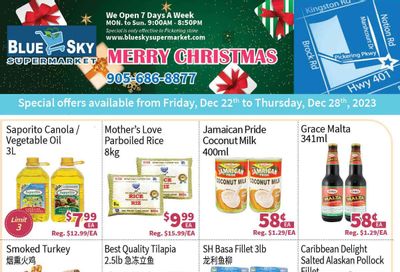 Blue Sky Supermarket (Pickering) Flyer December 22 to 28