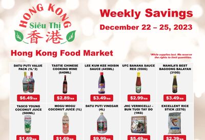 Hong Kong Food Market Flyer December 22 to 25