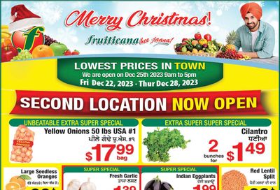 Fruiticana (Edmonton) Flyer December 22 to 28