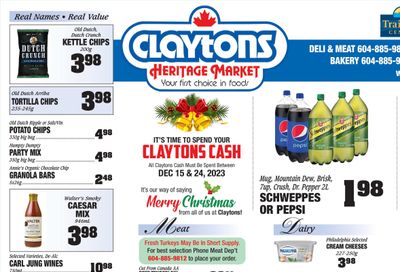 Claytons Heritage Market Flyer December 22 to 28
