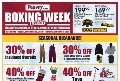 Peavey Mart Boxing Week Flyer December 26 to January 4