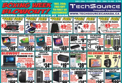 TechSource Boxing Week Flyer December 26 to January 11