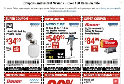 Harbor Freight Weekly Ad Flyer Specials December 21 to December 31, 2023
