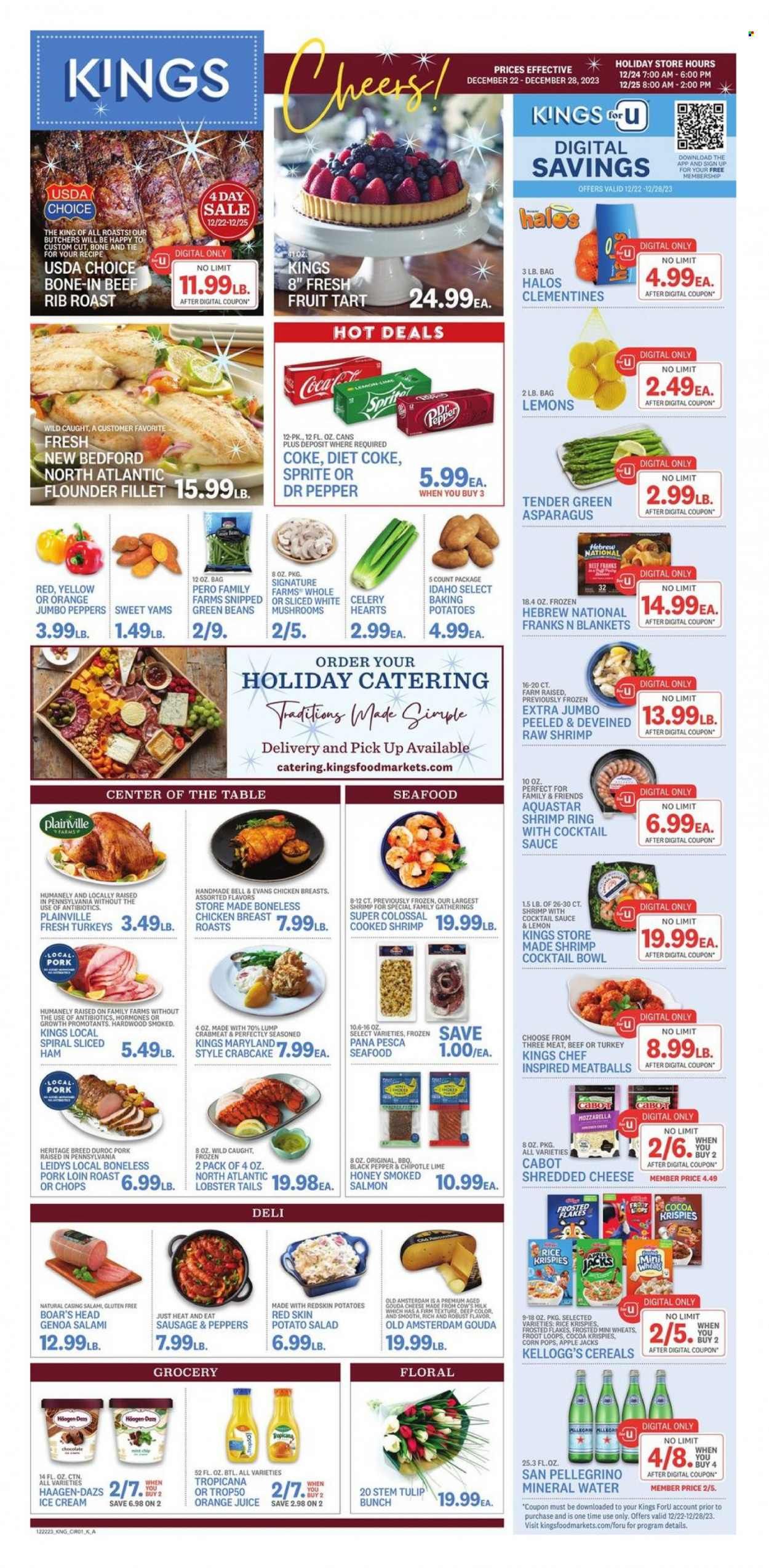 Kings Food Markets (CT, NJ, NY) Weekly Ad Flyer Specials December 22 to December 28, 2023