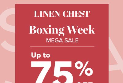Linen Chest Boxing Week Flyer December 25 to January 7