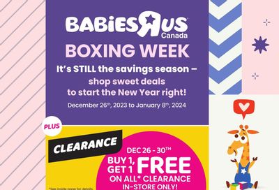 Babies R Us Flyer December 26 to January 8