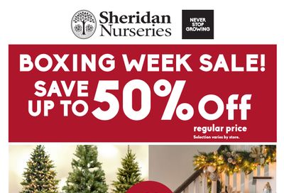 Sheridan Nurseries Flyer December 26 to January 3