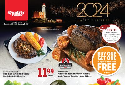 Quality Foods Flyer December 26 to January 3