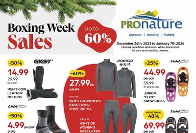 Pronature Flyer December 26 to January 7