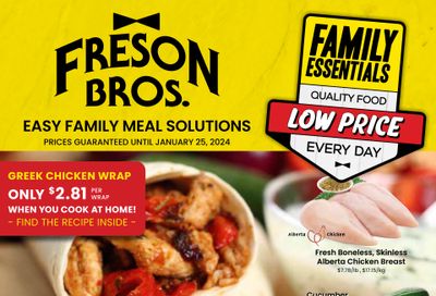 Freson Bros. Family Essentials Flyer December 29 to January 25