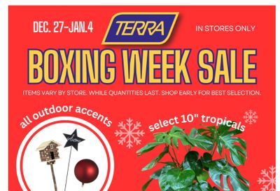 Terra Greenhouses Flyer December 27 to January 4