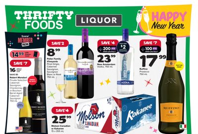 Thrifty Foods Liquor Flyer December 28 to January 3