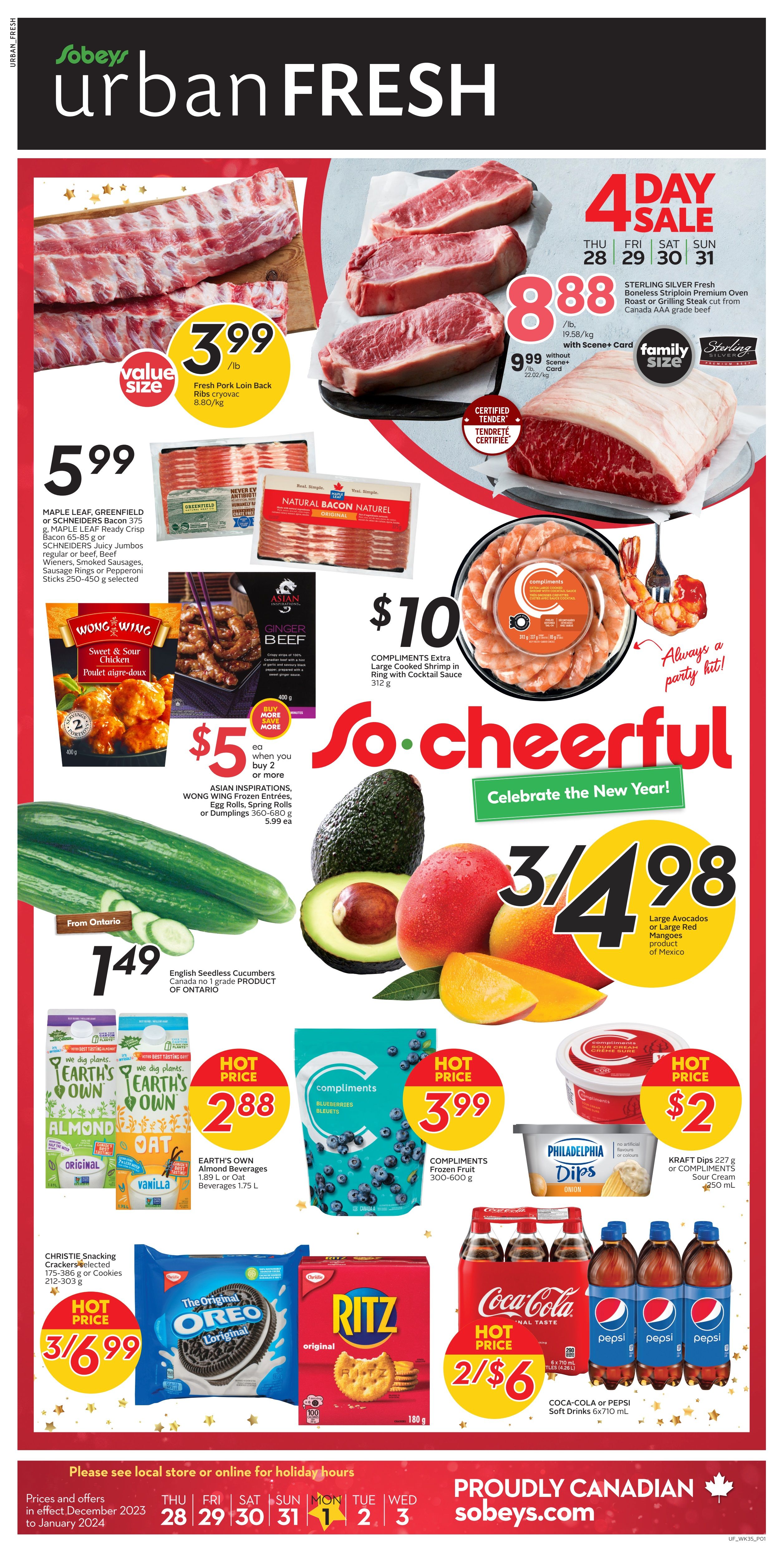 Sobeys Urban Fresh Flyer December 28 to January 3