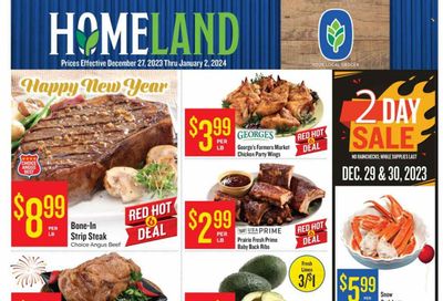 Homeland (OK, TX) Weekly Ad Flyer Specials December 27 to January 2, 2024