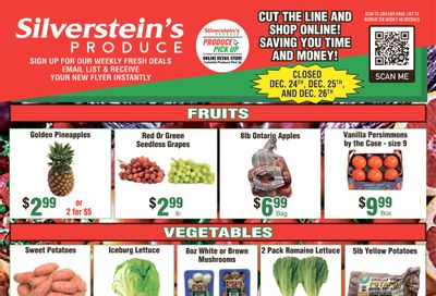 Silverstein's Produce Flyer December 26 to 30