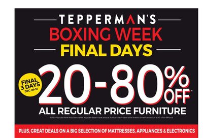Tepperman's Flyer December 29 to January 4