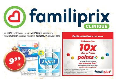 Familiprix Clinique Flyer December 28 to January 3