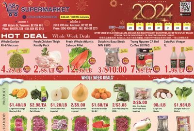 88 Supermarket Flyer December 28 to January 3