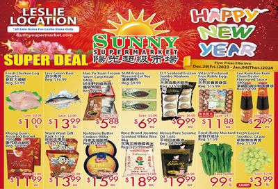 Sunny Supermarket (Leslie) Flyer December 29 to January 4