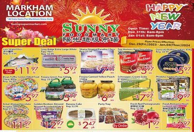 Sunny Foodmart (Markham) Flyer December 29 to January 4