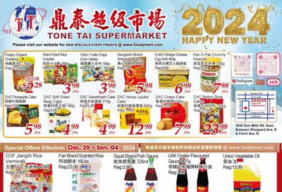 Tone Tai Supermarket Flyer December 29 to January 4