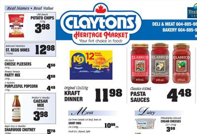 Claytons Heritage Market Flyer December 29 to January 4