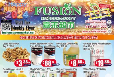 Fusion Supermarket Flyer December 29 to January 4