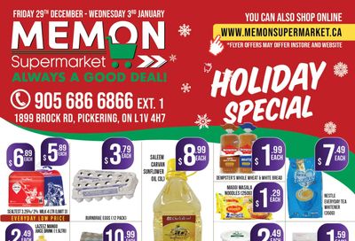 Memon Supermarket Flyer December 29 to January 3