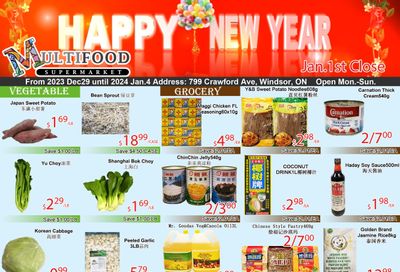 MultiFood Supermarket Flyer December 29 to January 4