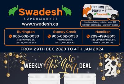 Swadesh Supermarket Flyer December 29 to January 4