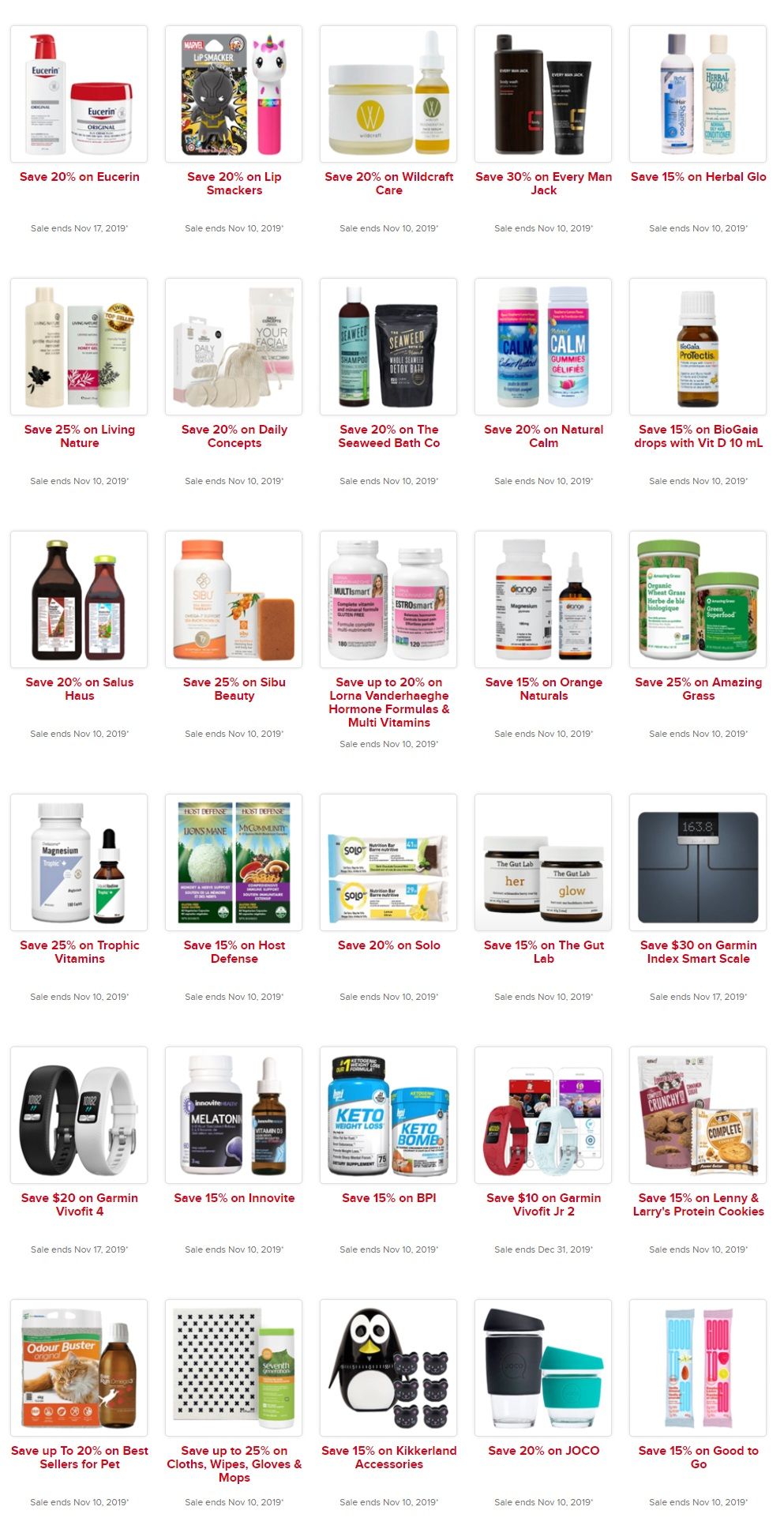 Well.ca Weekly Sales November 4 to 10