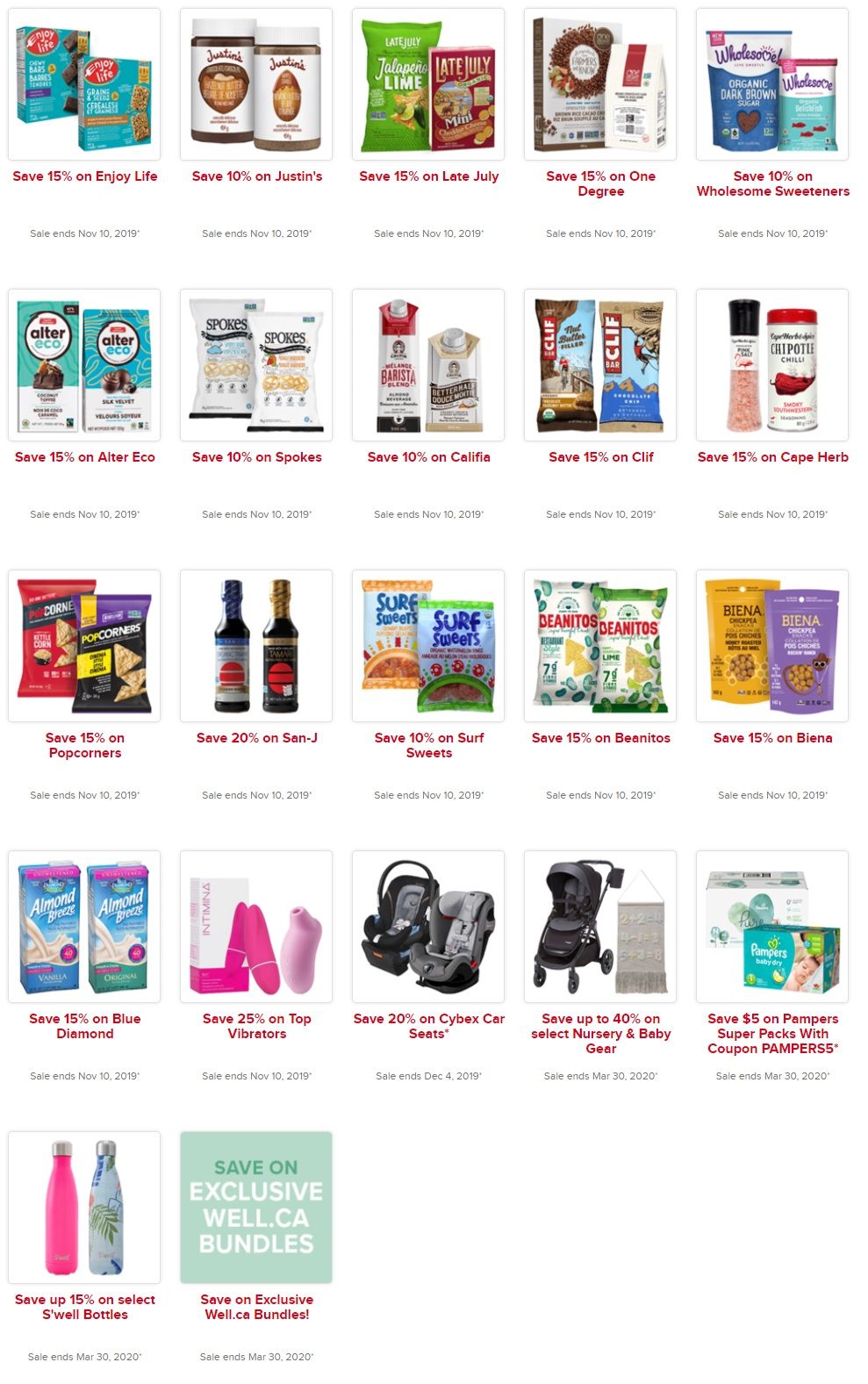 Well.ca Weekly Sales November 4 to 10