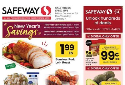 Safeway (MD) Weekly Ad Flyer Specials December 29 to January 4, 2024